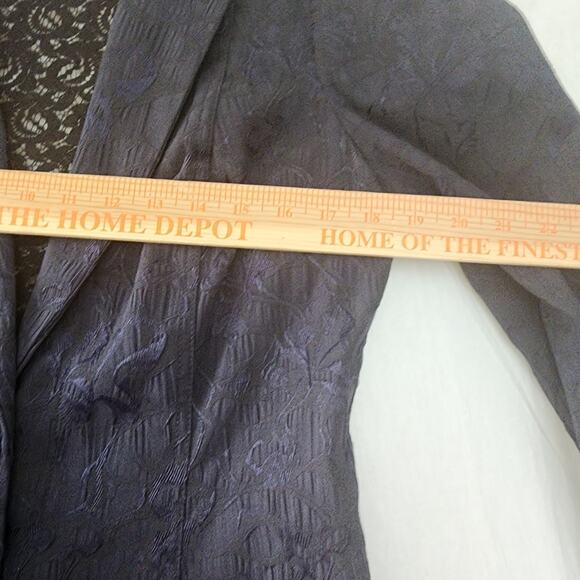 Free people Goth Navy black brocade corset lace up Blazer Jacket Vamp  victorian - Picture 5 of 12